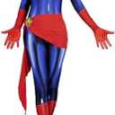 Lahnimm Womens Girls Superhero Cosplay Costume Halloween Spandex Jumpsuit Costume 3D Style Cosplay Suit