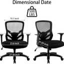 YFO Big and Tall Office Chair 500LBS - Computer Desk Chair with Adjustable Lumbar Support, Heavy Duty Ergonomic Mesh with 360 Rotation 4D Arm and Extra Wide Comfty Seat, Quiet Wheels for Adults, Black