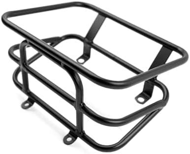 Mokuo Motorcycle Front Luggage Rack with Cargo Box in Heavy Iron Material Comaptible with Yamaha Zuma 125 2023,Black Color
