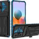 Case for Redmi Note 10 Pro Case/for Redmi Note 10 Pro Max Case M2101K6I Wallet Case with Detachable Card Holder, Stand Rugged Shockproof Protective Phone Cover for Xiaomi Redmi Note 10 Pro Blue