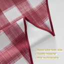 NICETOWN Swag Kitchen Curtains for Christmas Decor,Rod Pocket Short Window Curtains for Living Room, Room Darkening Small Shade for Bedroom (Red & White, 1 Pair, 36" x 36")