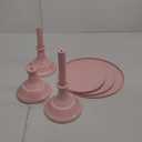 3 Pcs Pink Cake Stand Set - Metal Round 8" 10" 12" Tiered Display Stands Cupcake Dessert Stands for Birthday, Wedding, and Party Decorations, Baby Shower