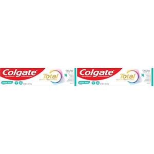 Colgate Total Fresh Mint Stripe Toothpaste, Mint Gel Toothpaste, 5.1 oz Tube (Pack of 2) 