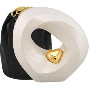 Passage of Heaven Adult Cremation Urns for Human Ashes - Decorative Urns,Urns for Human Ashes Female & Male,Urns for Ashes Men & Women,Funeral Urn (Adult Non-Customize, White Gold)