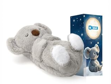 Breathing Stuffed Animal,Soothing Stuffed Animal for Anxiety Relief with Realistic Breathing Motion, Calming Music, Gentle Lights,Machine Washable,Ideal for Baby Adult and Relaxation (Koala)