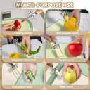 Apple Corer, Bell Pepper Corer, Pepper Seed Remover Tool, 2025 New Upgraded Adjustable Diameter Multifunctional Fruit and Vegetable Corer Tool Kitchen Gadgets, Dishwasher Safe (Light Brown)