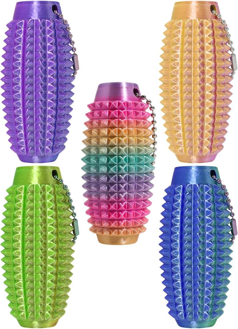 Little Ouchies Pain Fidget, Pain Stim Fidget for Stress Relief & Focus, Little ouchies, Mini Fidget Toys, 3D Printed with Hard Spiky Fidget Massage Keychain, Novelty Keychains (Little-5Pcs)