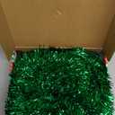 5 Ft Tinsel Christmas Tree with Timer 4 Modes 60 Warm White & Multi Color Change Lights 25 Ball Ornaments 3D Star Battery Operated Pop Up Artificial Tree Xmas Decoration Home Decor (Green)
