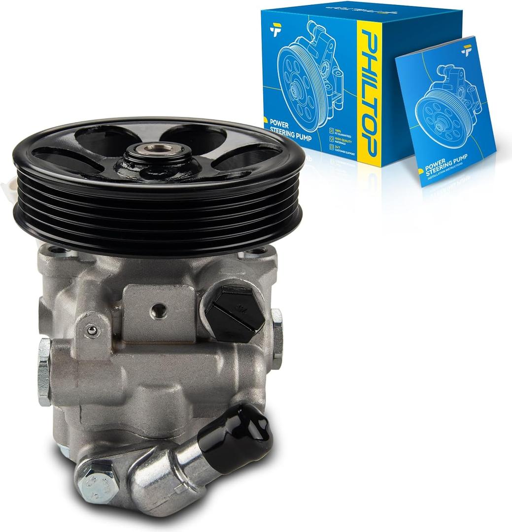 PHILTOP 21331 Power Steering Pump with Pulley Fit for 2009-2010 forester Naturally Aspirated, 2008-2012 Impreza Naturally Aspirated, Replace OE 21331, 3307, 34430FG010, 34430FG0109L, 34430FG011