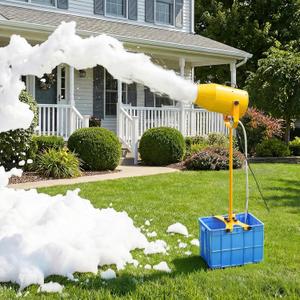 VEVOR Foam Machine, 9.84 to 16.40 ft Spray Distance Foam Cannon Party Machine, Bubble Cannon with 74QT Water Tank, Stable Vertical Design, Dense Foams Maker for Gatherings, Celebrations & Par
