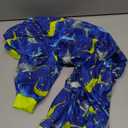 LovinPet Large Dog Pj - Pet Anxiety Calming Shirt, Dog Jammies for After Surgery, Lightweight Fabric, Blue Dragon Print, Pitbull Clothes, Long-Sleeved 4 Leg Style Pullover Dog Onesie, Dark Blue XL (Red)