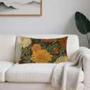 Vintage Floral Flowers Satin Pillow Case King Size,Soft Pillowcases for Hair and Skin Similar to Silk,Pillowcases with Hidden Zipper Bedding Accessories,20X36 Inches,1 Pack