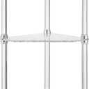 Acrylic Corner Shower Shelf  3 Tier Triangle Standing Caddy for Inside Shower, Bathroom, Living Room  12" D x 12" W x 29" H
