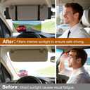 Sun Visor Extender for Car, Visor Extender Sun Blocker, Sun Visor Extender with Anti-Glare Lens Blocks UV & Sunlight, Adjustable Car Sun Visor for Safe Driving (1 Pack)