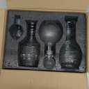 Liquor Decanters Whiskey Decanter Set - Creative Glass Decanter for Liquor,Decanter for Tequila,Bourbon and Vodka Unique Whiskey Presents for Man,Dad and Home Bar Decor(17.6oz*2, 17oz*1)