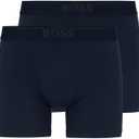 BOSS Men's 2-Pack Soft Modal Boxer Briefs (Large, Blue Peacock)