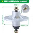 2 Pack 1001046 Spindle Assembly with 92851MA Pulley 37X62MA 1/2x86 Belt Replaces Murray 1001046 Spindle, Murray 492574MA Spindle Assembly, 092574, 090905, 094129MA for Murray 40 Inch Decks