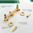 2 Handle Shower Faucet Shower System Complete 2 in 1 Shower Combo Set with Handheld Showerhead Shower Trim Kit Two Handle Shower Fixtures Brushed Gold