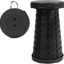Wind Tour Portable Telescoping Foldable Stool  Lightweight, Outdoor Essential for Camping, Picnicking, Park Leisure, Fishing, Hiking & BBQ (Black)