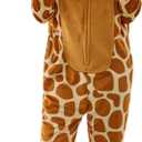 NEWCOSPLAY Unisex Adult Giraffe Onesie Pajamas Animal One Piece Costume Cosplay Sleepwear (Giraffe, X-Large)