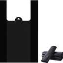 100 Count Black Small T-Shirt Trash Bags with Handles,Perfect for Dogs&Cats Poop Bags,Car Trash Bags (100)