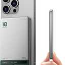 Kuulaa for MagSafe Battery Pack 10000mAh, Alloy Type C 20W Ultra Slim Wireless Portable Phone Charger with USB-C Cable, 0.51in Magnetic Power Bank for iPhone 16/ 15/ 14/ 13/ 12 (Silver)