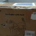 WALK MATE 3 Wheel Rollator Walker with Seat for Slim Seniors, Padded Backrest Lightweight Foldable Walker Ideal for Elderly, 8 Inch Tri-Wheel Modern Mobility Walking Aid Aluminum, Black