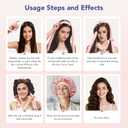 LitBear Heatless Curls Overnight, 2 Sizes of Soft Hair Rollers for Women with Bonnet to Sleep In, No Heat Hair Curlers Set with Scrunchies and Clips, for Long and Medium Hair (Pink)