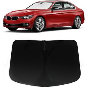 Windshield Sun Shade for 2013-2018 BMW 3 Series 320i 325i 328i 330i 335i F30 F31, Car Front Window Sunshade with 240T Sun Visor Protector Blocks UV Rays Heat Sun Shield Accessories