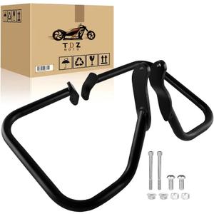 TDZ Black Saddle Bag Guards Rear Crash Bars for Harley Sport Glide FLSB 2018-2023, Low Rider ST FXLRST 2022-2024