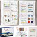 spicssa 2026 Upgraded DIY Stitch Book Kit, Embroidery Stitch Book Kit, Comprehensive Guide with Various Patterns, Complete Toolkit and Video Tutorials, Perfect for Beginners and Craft Lovers (5.13 IN)