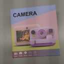 Instant Print Camera for Kids, Christmas Birthday Gifts for Girls Boys Age 3-15, 1080P Selfie Portable Digital Video Camera with 32GB SD Card, 3-Colored Print Paper- Pink