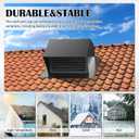 Roof Vent Cap 6 Inch Removable Rooftop Black Exhaust Iron Vent Cap with Damper for Ventilation System