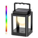 Outdoor Solar Table Lamp,Collasis 10 RGB Color Changing Lights,Portable Rechargeable Solar Lantern Waterproof, Touch Control Outdoor LED Lights Decorative for Patio Walking Reading Camping Bedside