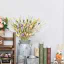 Yawwind 12 PCs Easter Table Flowers17 Inches Eggs Flowers Easter Floral Stems with Colorful Eggs Berry for Home Vase Spring Indoors Decor