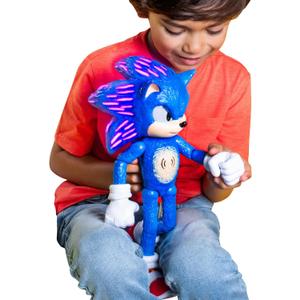 Sonic The Hedgehog 3 Ultimate Talking Sonic 12-Inch Figure, Features 30+ Iconic and Humorous Phrases and Sounds from The Movies, Light-Up Eyes and Quills