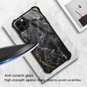 DJSOK Case for iPhone 11 Pro Max,Luxury Pattern Design Shockproof Rugged Cover,Cases for Man Woman-Classic Black Natural Marble Pattern