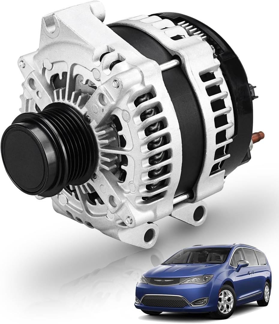 12V 180Amp Alternator Compatible with 2017-2020 Chrysler Pacifica 3.6L V6, 2020 Chrysler Voyager 3.6L V6 - Replaces OEM GM# 4210007181,56029732AB