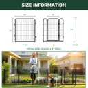 FXW Garden Fence Outdoor for the Yard 32in(H) x 27.3ft(L) Heavy Duty Metal Animal Barrier for Dog, No Dig Decorative Dog Fence, 12 Panels, Black