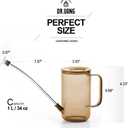 Small Watering Can Indoor Plants with Long Spout (1L, Amber Brown)