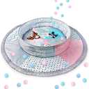 Toyrino Baby Ball Pit for Toddlers with Balls Included and Double Function with Two, Baby Play Mat, Ball Pit for Babies,