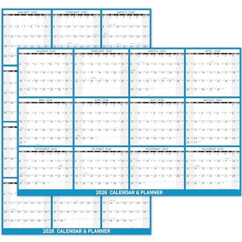2025 Yearly Wall Calendar - Large Dry Erase Calendar for Wall, 23" x 35",.2025, 12 Months Folded Yearly Wall Calendar 2025