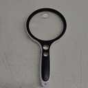 Large Magnifying Glass with Lights,10X 25X 45X 60X Handheld Lighted Magnifier, 5in Page Magnifier LED Lights, Magnifying Glass for Reading Small Prints & Low Vision Seniors with Aging Eyes