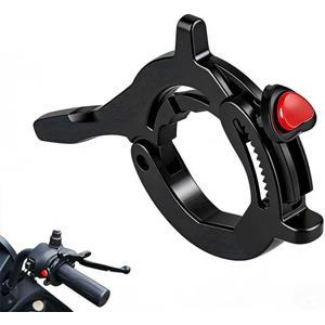 Universal Motorcycle Throttle Lock with Silicone Protective Ring - Adjustable 1.18"-1.57" Clamp for Hand Fatigue Reduction, Compatible with Motorcycles & E-Bikes/Scooters (Black)