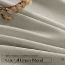 Light Beige Pinch Pleated 100% Blackout Linen Bedroom Curtains 96 Inch Length Double Layer Pleat Curtains Ring Hooks Back Tab Black Out Room Darkening Drapes 96 Inches Long Living Room Oatmeal