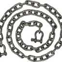Rainier Supply Co. Anchor Chain - 5/16" x 6' Stainless Steel Boat Chain - Premium Marine Grade 316SS with Oversized Shackles