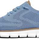 Men's Oxfords Business Shoes Fashion Mesh Casual Dress Walking Sneakers Comfortable Lightweight Soft Sole (Blue), 45