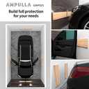 GWP02S Wood Grain Garage Wall Protector Car Door Protectors, Garage Accessories, Parking Stopper for Garage, Tool-Free, Designed in Germany (4-Pack Wood Grain)