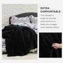 Bedsure Faux Fur Fluffy Sherpa Fleece King Bed Blanket Black 108"x90"