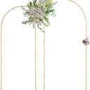 Metal Arch Backdrop Stand, Gold Wedding Arch Frame for Birthday Party Baby Shower Ceremony Decoration Graduation Ceremony Easy to Assemble 7.2FT & 6.6FT